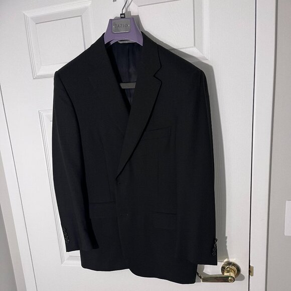 Canali Sport Coat Men's 44 US Black Single Breasted Travel Water Resistant Italy - Picture 1 of 5